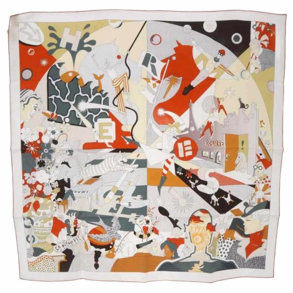 美品　エルメス　スカーフ　カレ90 HERMES（エルメス） 未使用品 スカーフ カレ90 CA DECOIFFE! サ