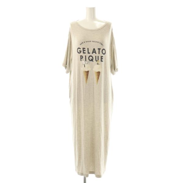 ジェラートピケ gelato pique 23SS スヌーピーアイスクリームロング