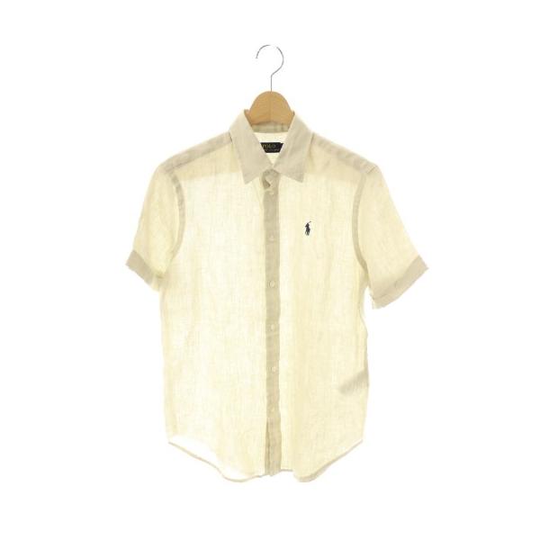 ポロ ラルフローレン POLO RALPH LAUREN リネン半袖シャツ XS ライト