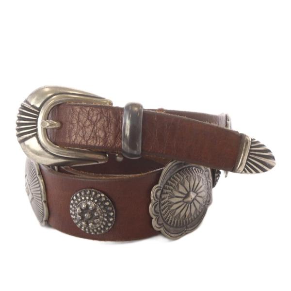 プントヴィータ PUNTOVITA CONCHO BELT コンチョベルト レザー 80