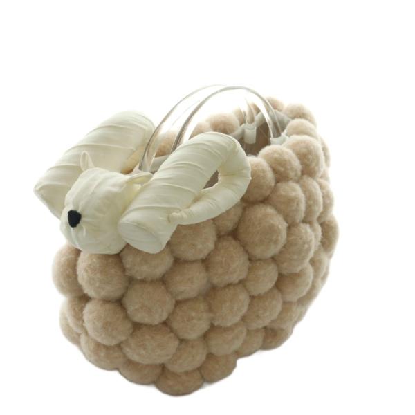 ラドロー LUDLOW SHEEP バッグ ハンド ヒツジモチーフ ピンク クリア