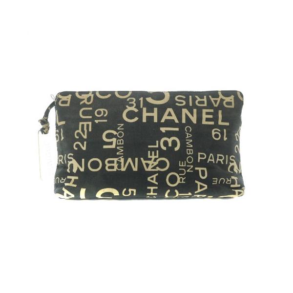 CHANEL（シャネル） ポーチ バイシーライン 黒 ブラック ロゴ柄 /RI