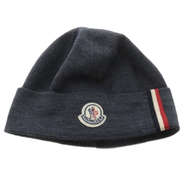 MONCLER（モンクレール） 帽子 ニット帽 ニットキャップ ロゴ ワッペン