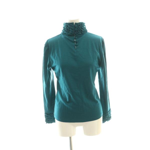 【タグ付き】＊M'S GRACY＊ポンチョ風フリルニット 38 グリーン エムズグレイシー ポンチョ風 フリルニット 38 ブラック エムズ