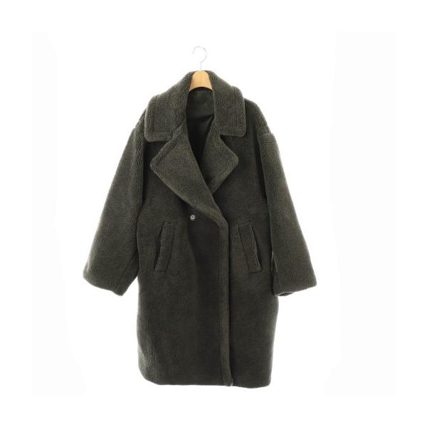 アイジャン AIJAN テディボアロングコート アウター ロング M グレー