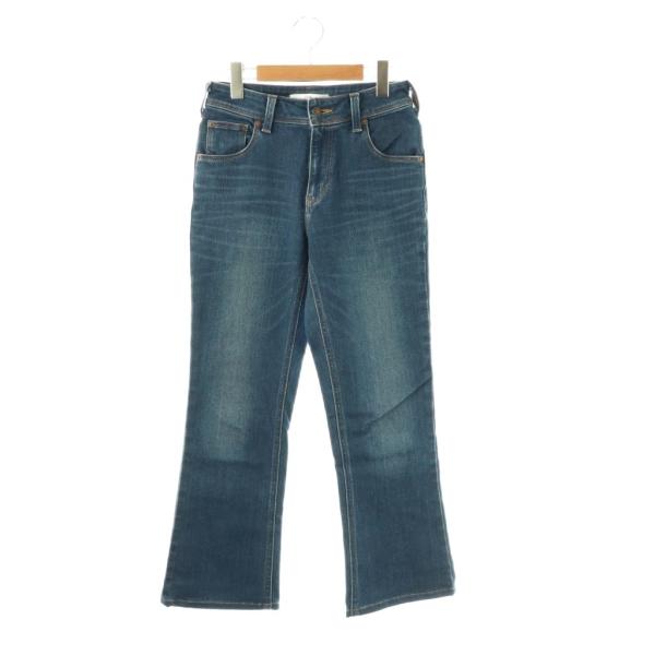 エドウィン EDWIN デニムパンツ ジーンズ 28 青 ブルー フレアシルエット 無地 5ポケット /RP ■OS レディース