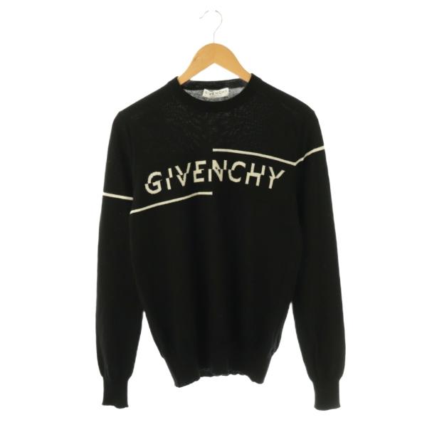 ジバンシィ GIVENCHY BM90B4404X ロゴデザインニット セーター 長袖 ウール 黒 /NR ■OS ■SH メンズ