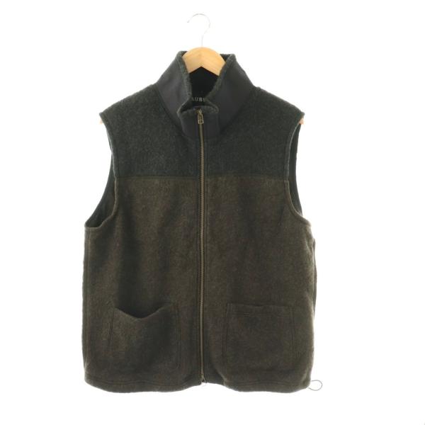 オーベルジュ 24AW MAUNA カシミヤフリースベスト 42 茶 黒 vectorpremium_170-402601230005