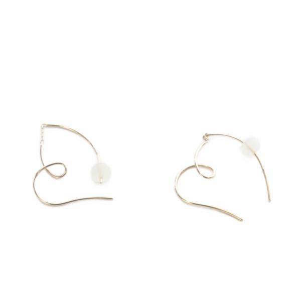 スタージュエリー STAR JEWELRY HEART LINE PIERCED EARRINGS ピアス