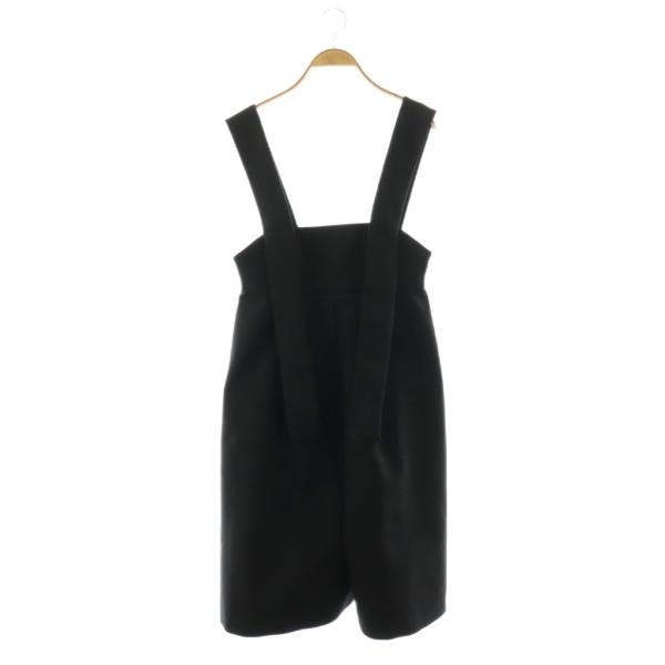 ENFOLDサロペット　オーバーオール　ブラック　黒 エンフォルド ENFOLD 25SS WIDE-CULOTTES OVER-ALLS オーバーオール
