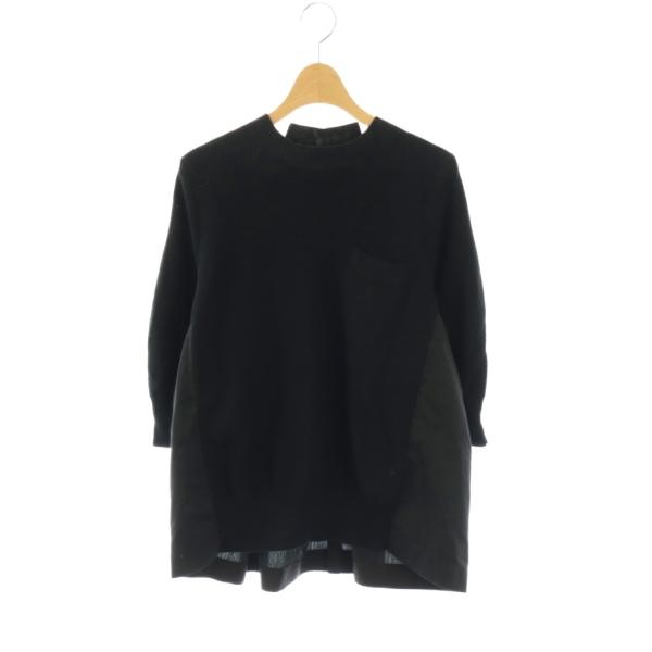 【sacai】20-04906 サカイ半袖プルオーバーニット プリーツ vectorpremium_170-402603060351