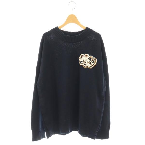 未使用　sacai Eric Haze コットン ニット セーター　ブラック vectorpremium_170-402603090291