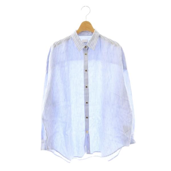 【極美品】スピックアンドスパン　80リネンカシュクール ビッグシャツ　25SS スピック&スパン Spick&Span 25SS 80リネンカシュクール ビッグシャツ