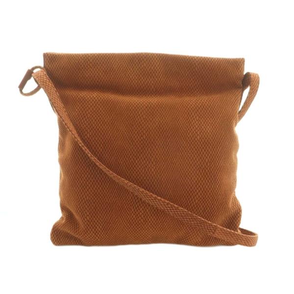 ロエベ vintage ショルダーバッグ レザー リザード型押し 茶 ■OH LOEWE（ロエベ） LOEWE vintage ショルダーバッグ レザー リザード型