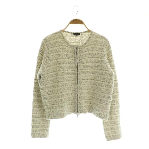 プラステ PLST 24AW ツイードライクジップアップカーディガン ニット