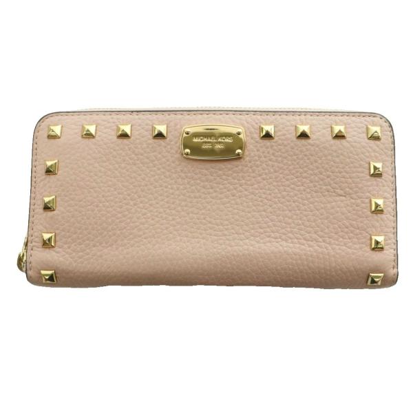 マイケルコース MICHAEL KORS スタッズ付きラウンドファスナー長財布