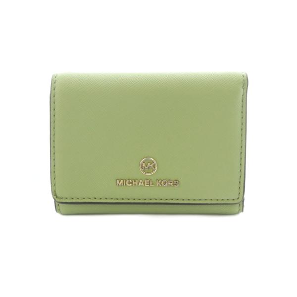マイケルコース MICHAEL KORS 財布 三つ折り 小銭入れ レザー 黄緑 /MI