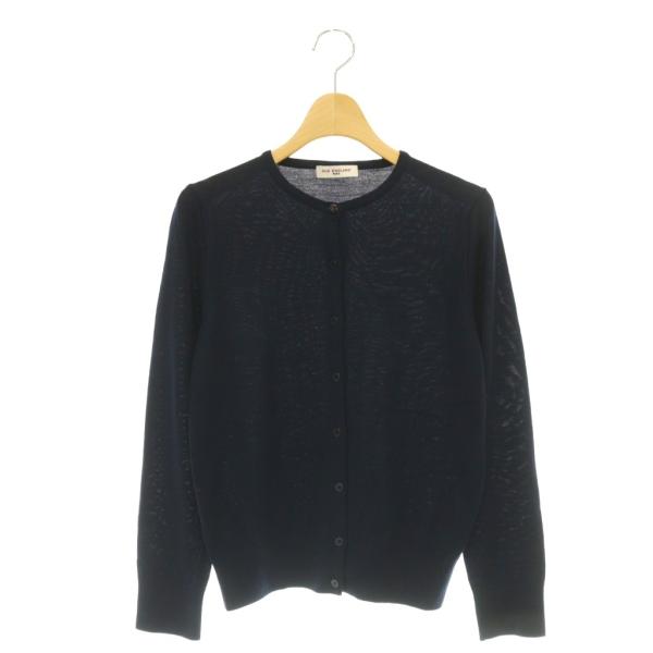 OLD ENGLAND - 【OLD ENGLAND】オールドイングランド カーディガン ニットカーディガン 長袖 36 紺系 ネイビー オールドイングランド OLD ENGLAND ニットカーディガン 長袖 ノー