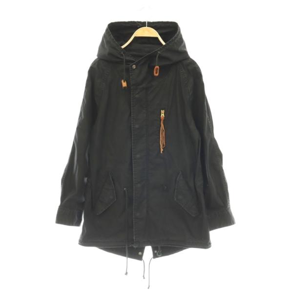 カーキ kha:ki ダブルジップ フードコート ミドル丈 light field coat 1 ブラック /HK ■OS レディース