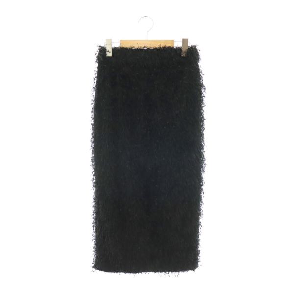 クチュールドアダム COUTURE D'ADAM 24AW Fringed Skirt スカート ロング タイト IENA取扱い 38 ブラック /HK ■OS レディース