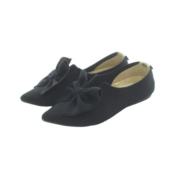 美品♡ オッフェン パンプス フリル リボン ポインテッドトゥ 黒 39 24 オッフェン pointed-BUTTFEE フリルリボンパンプス パンプス シューズ