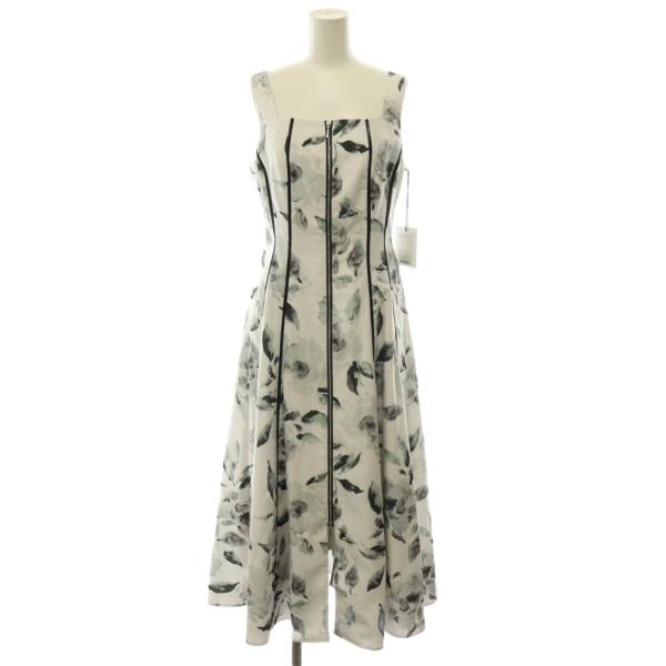 未使用品 ハーリップトゥ Her lip to 25AW Noemie Floral Zip Up Dress ワンピース フローラル ジップアップ ロング ノースリーブ S