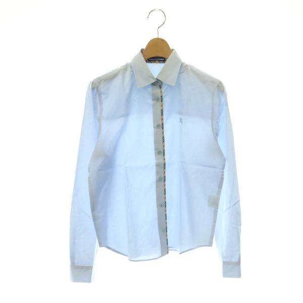 バーバリーブルーレーベル ホルダーネック トップス ノバチェック サイズ38 BURBERRY BLUE LABEL（バーバリーブルーレーベル） シャツ 長袖 ロゴ