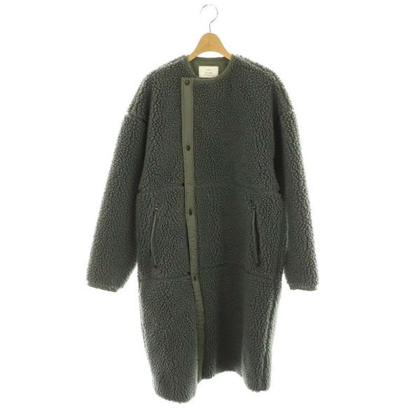 ハイク HYKE 22AW SHEARLING COAT ボアコート ノーカラー ロング