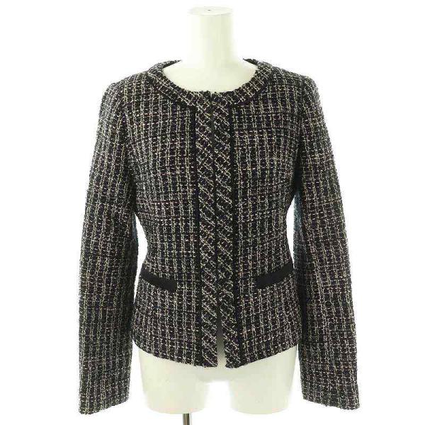 UNTITLED アンタイトル ノーカラーツイードジャケット 総裏地