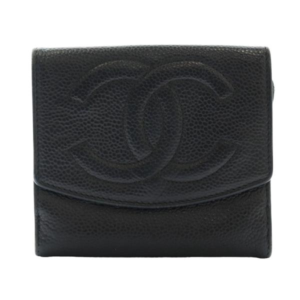 CHANEL シャネル 4番台 ココマーク コンパクト財布 二つ折り CHANEL シャネル 4番台 ココマーク コンパクト財布 二つ折り