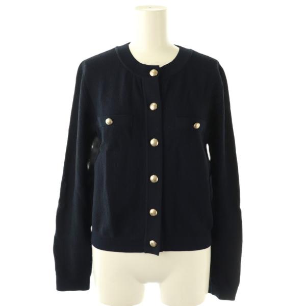 エムプルミエ ブラック M-Premier BLACK ゴールドボタンニット