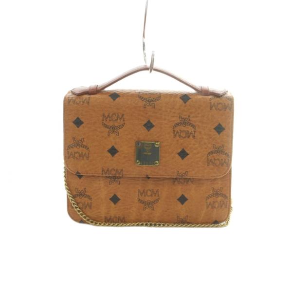 エムシーエム MCM 2WAY ヴィセトス柄 チェーンショルダーバッグ ハンドバッグ フラップ 茶 ブラウン /MI ■OS ■GY09 レディース