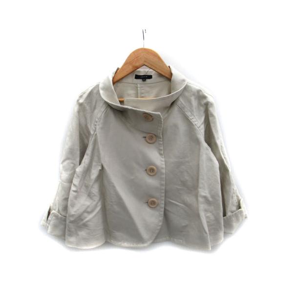 新品COMME CA ISM ジャケット 01 オフホワイト セール】 【セットアップ対応】ノーカラージャケット