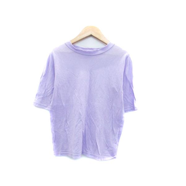 SLY スライ Tシャツ カットソー クルーネック 半袖 無地 1 紫
