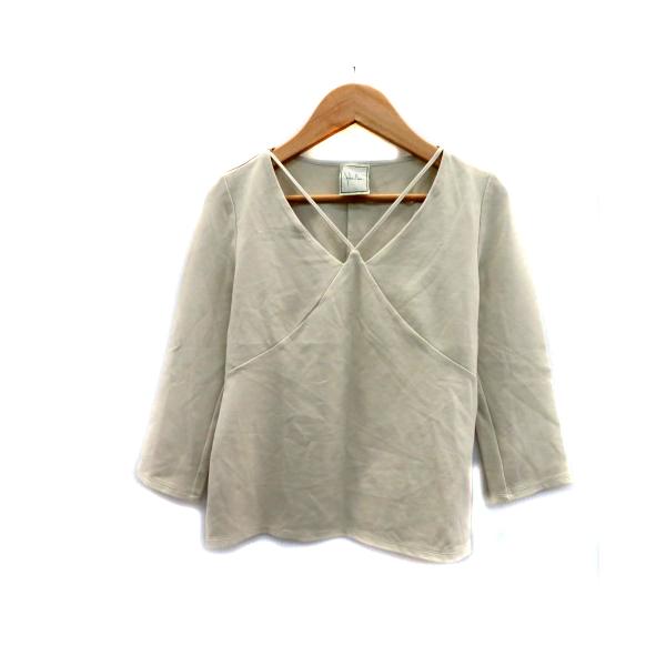 シビラ上下セット　ベージュ シビラ SYBILLA カットソー 七分袖 Vネック 無地 M ベージュ /YS36