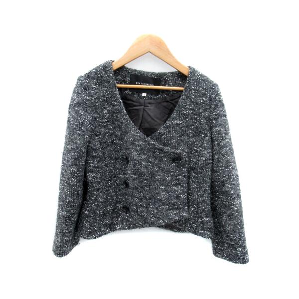 新品　ビーティングハート　ストライプ　ジャケット　ブルゾン 　M 新品ビーティングハートストライプジャケットブルゾン M