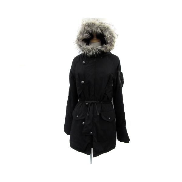 MOUSSY（マウジー） 中綿ジャケット ロング丈 無地 フェイクファー