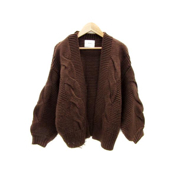 S*B様 ユナイテッドアローズ ケーブルニットカーディガン XL ブラウン