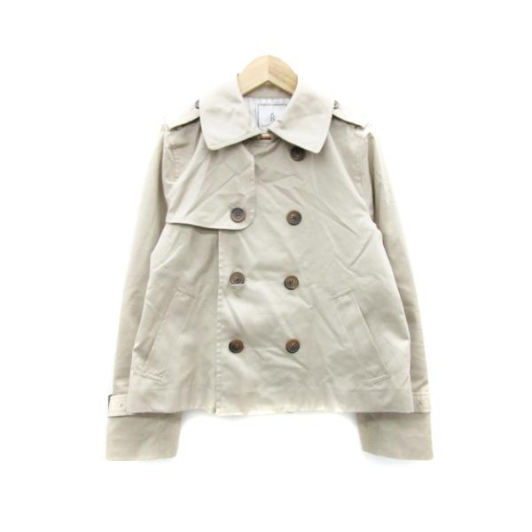 【美品】ロペピクニック　ショートトレンチコート スプリングコート　ベージュ　38 ROPÉ PICNIC(ロペピクニック) / 【撥水加工・花粉ガード