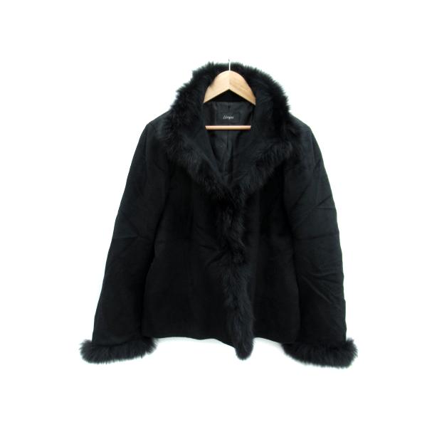 リリュス Liryus オープンカラーコート ショート丈 前開き 無地