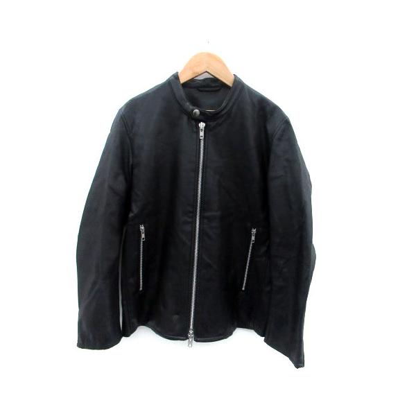 【新品タグ付】GLOBAL WORK　ラムレザーライダースジャケット　M　黒 vectorpremium_171-902402150055