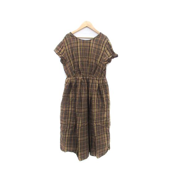 レイビームス Ray Beams ワンピース ラウンドネック 半袖 ロング