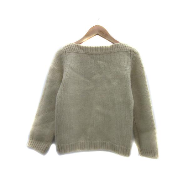 ドレステリア DRESSTERIOR ニット セーター 長袖 ボートネック 無地 バックレースアップリボン ライトベージュ /YS40 レディース