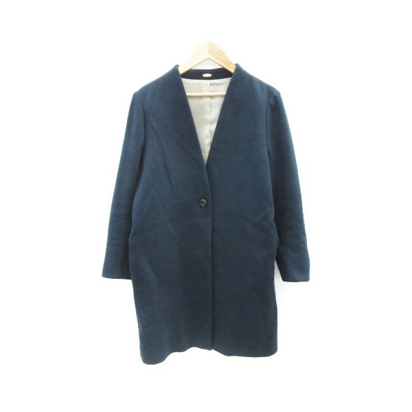 ROPE'（ロペ） ROPE ノーカラーコート ロング丈 シングルボタン 36 S