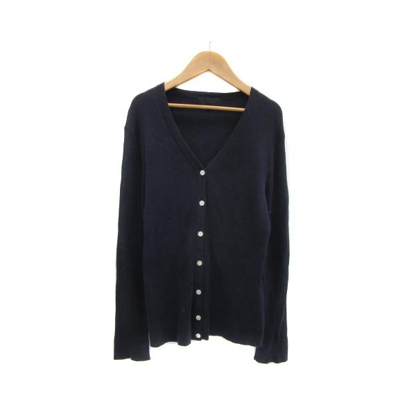 UNTITLED アンタイトル リブニットカーディガン ミドル丈 V