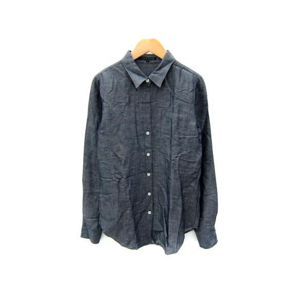 theory（セオリー） シャンブレーシャツ 長袖 リネン 麻 P S 紺