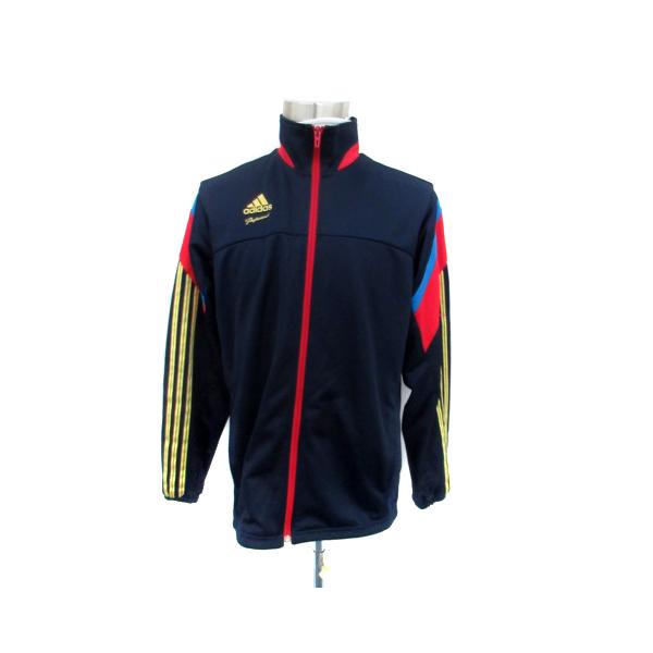 ★美品★アディダス　ジャージ　紺　XL　XO　トラックジャケット　刺繍ロゴ アディダスオリジナルス トラックジャケット レディースXL