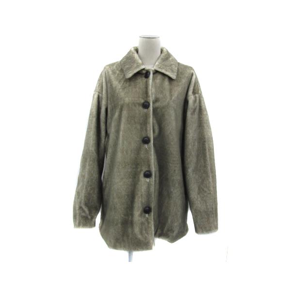 JEANASIS（ジーナシス） フェイクファーコート ステンカラーコート