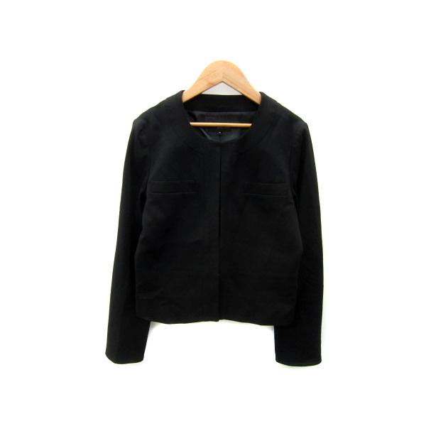 22オクトーブル 22 OCTOBRE ノーカラージャケット ミドル丈 無地 40 L