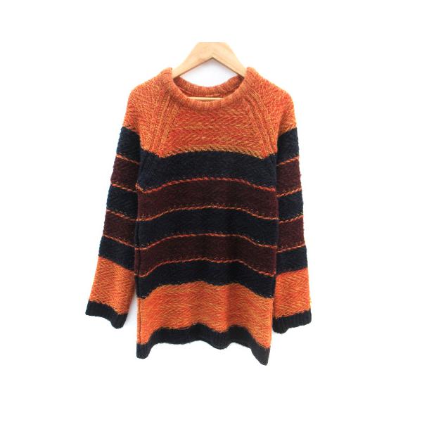 ZARA（ザラ） ニット セーター 長袖 ボーダー柄 164cm マルチカラー